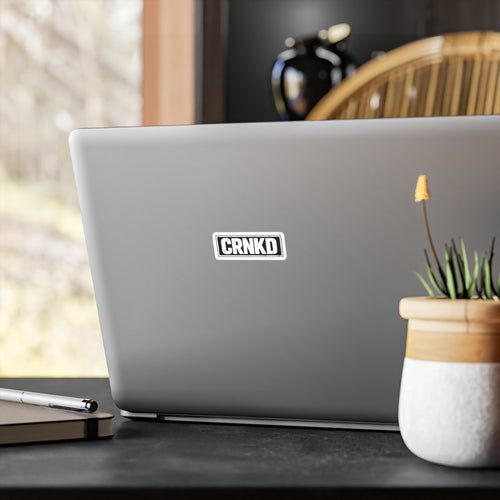 CRNKD Vinyl Sticker — Distressed Bold Logo Kiss-Cut Sticker for Laptops & Gear