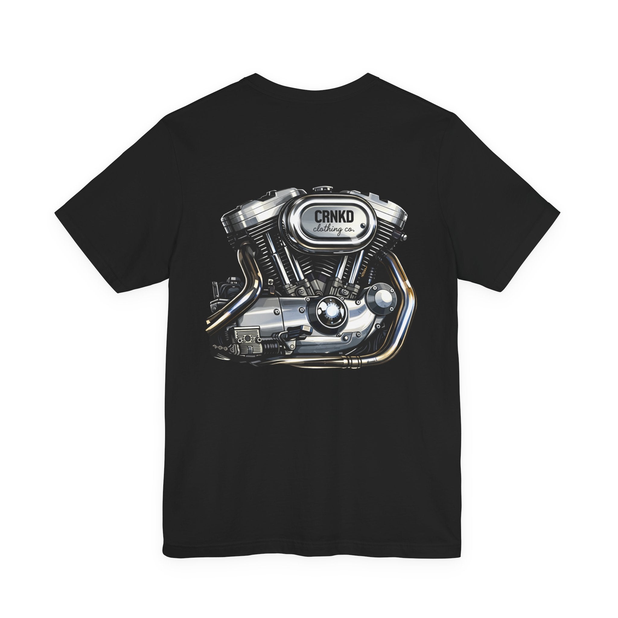 CRNKD Motorcycle Engine Tee — Vintage V-Twin Bike Shirt