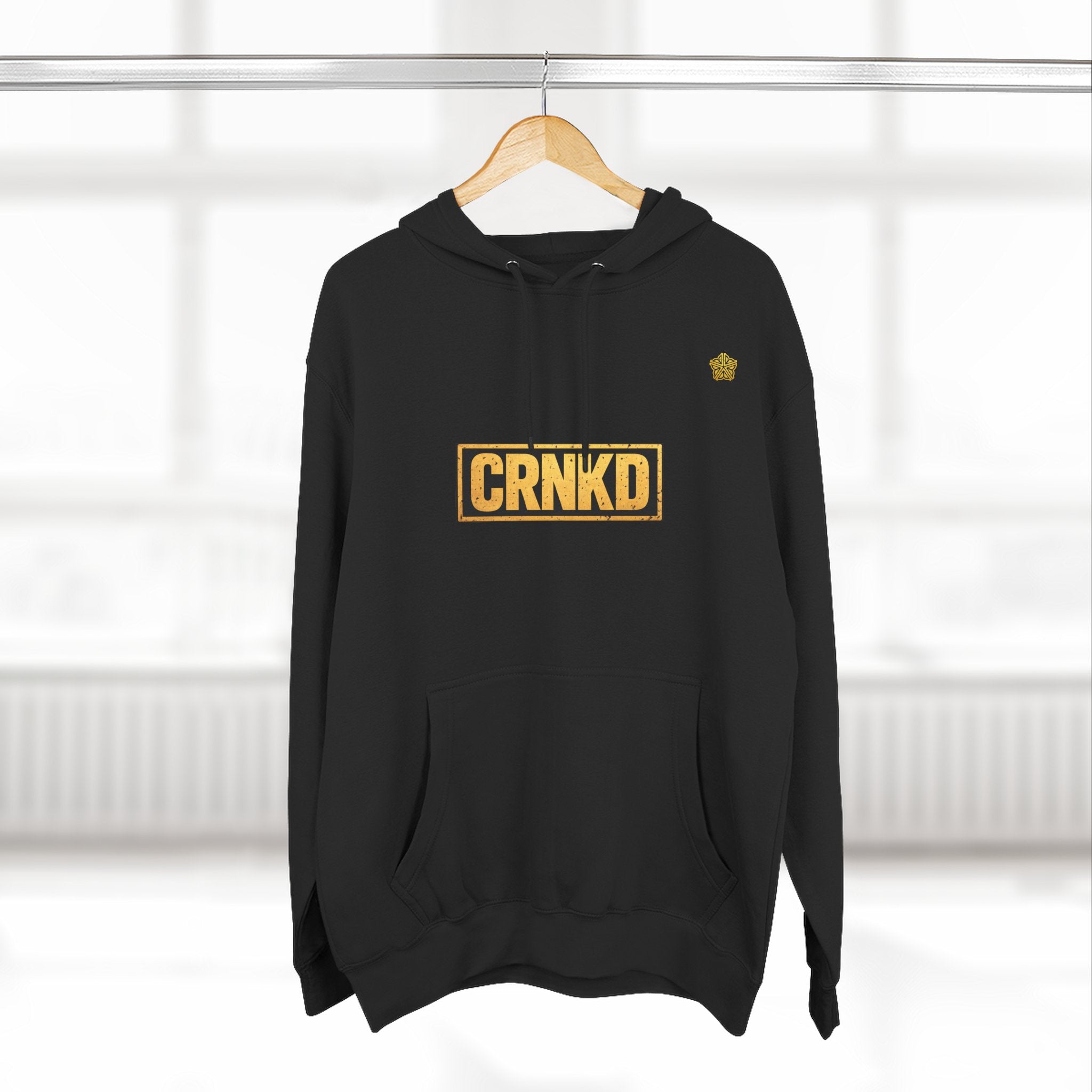 CRNKD Gold Watch Hoodie — "Time for Some Fuckery" Graphic Fleece Hoodie