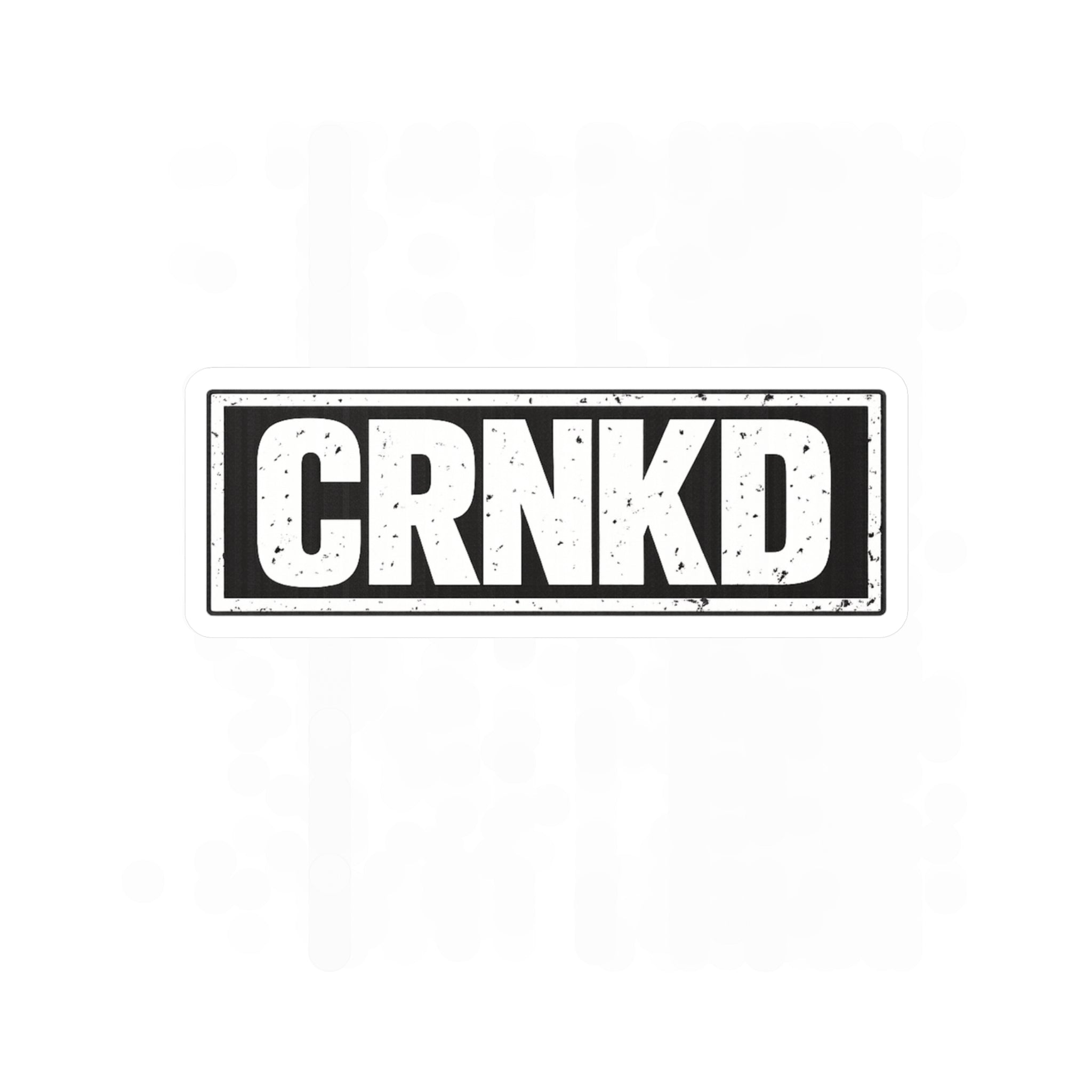 CRNKD Vinyl Sticker — Distressed Bold Logo Kiss-Cut Sticker for Laptops & Gear